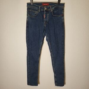 DSQUARED2 Slim Fit Paint Logo Denim Jeans size 32x32